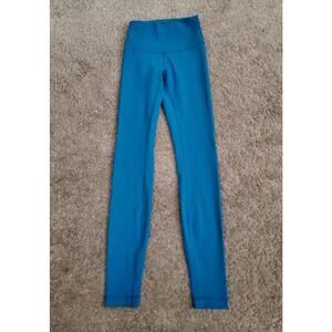 Lululemon Wunder Train High-Rise Tight 28” Blue Size 2 Leggings Drawstring EUC